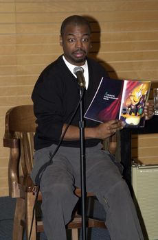 Levar Burton at Barnes and Nobles in Santa Monica to sign copies of his book "Aftermath" and to read to children. 02-19-00