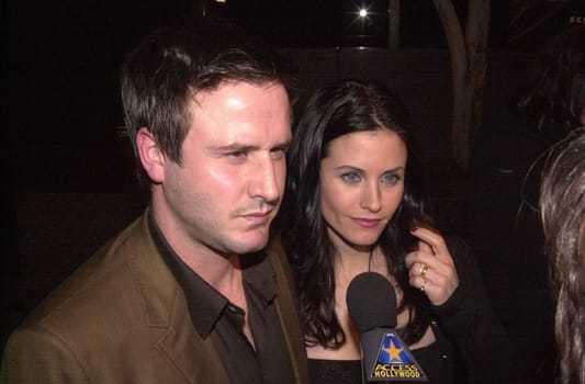 David Arquette and Courtney Cox at the premiere of Dimension Film's "Scream 3" in Westwood, 02-02-00