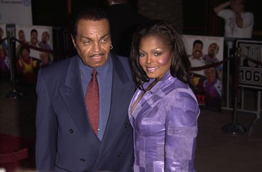 Joe Jackson and Janet Jackson at the premiere of Nutty Professor II in Universal City. 07-24-00