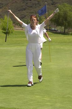 Angie Everhart at the 2nd Annual Surf & Turf Golf Tournament in Malibu. 07-24-00