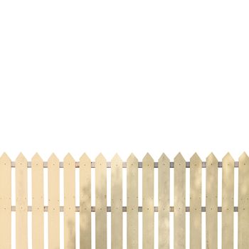 White fences on white background