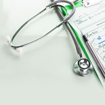 Stethoscope with medical clipboard 