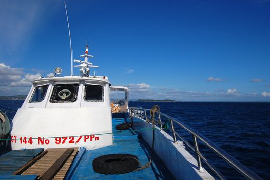 Boat cabin back view, Indonesia