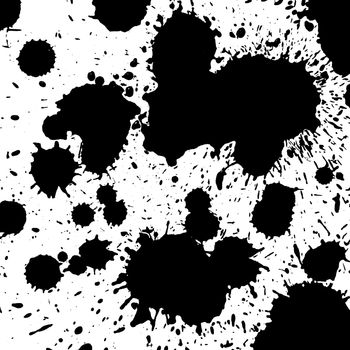 Ink splashes on white background 