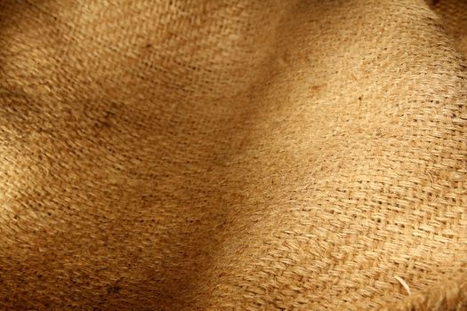 Closeup of natural burlap hessian sacking