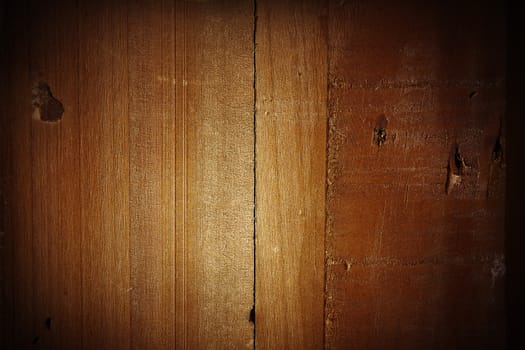 Closeup of wooden boards on wall