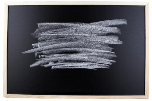 White chalk marks on board