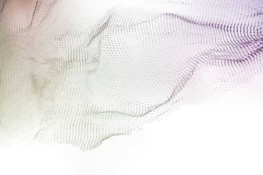 Closeup of netting on white background