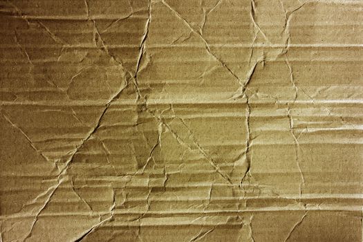 Closeup of brown cardboard texture