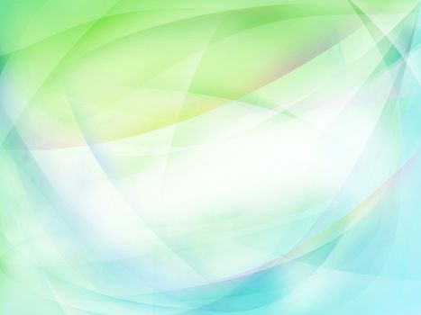 Abstract green and blue lines background. Copy space 