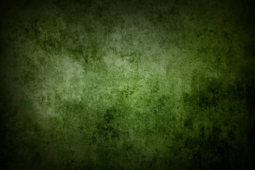 Green grunge textured wall. Copy space