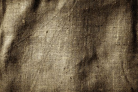 Closeup of burlap hessian sacking