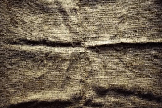 Closeup of burlap hessian sacking