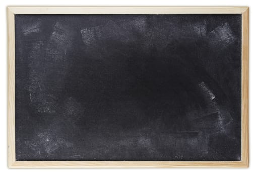 White chalk smudged on blackboard 