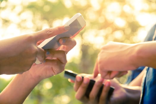 Teenagers With Mobile Phone