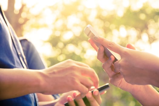 Teenagers With Mobile Phone
