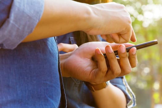 Teenagers With Mobile Phone