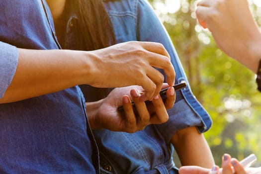 Teenagers With Mobile Phone
