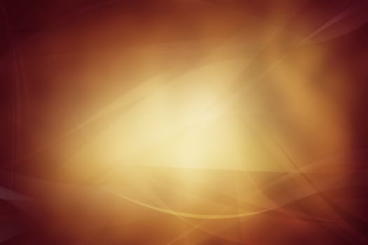 Flowing lines on abstract orange tone background. Copy space