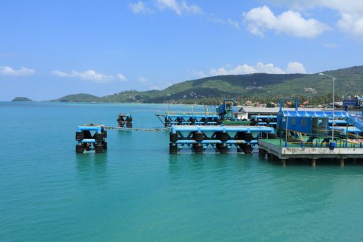 Harbour of ferry boat, Samui Island, Thailand