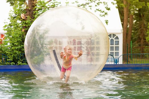 child in zorb