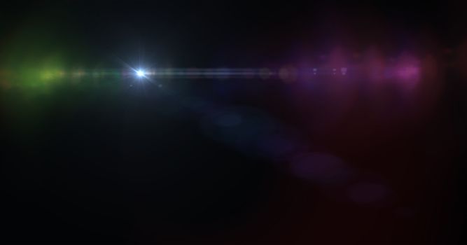 Lens flare effect in  space made with ae cs5