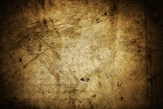 Closeup of rough brown grunge background. Copy space 