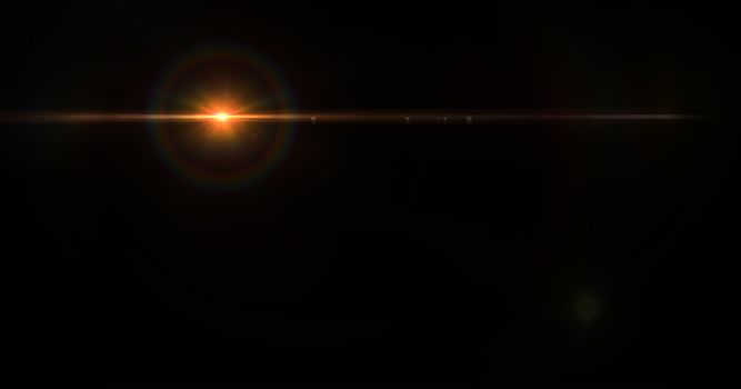 Lens flare effect in  space made with ae cs5