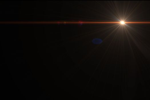 Lens flare effect in  space made with ae cs5