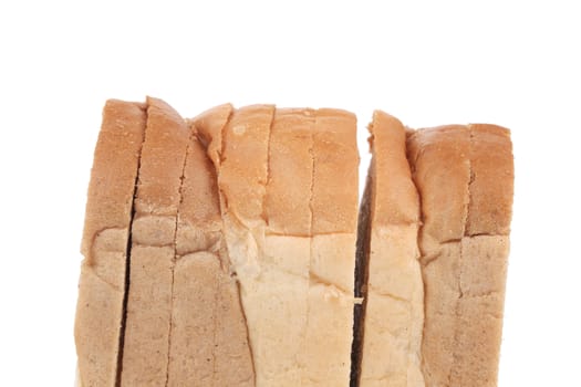 White brown bread. Isolated on a white background.