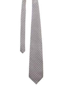 Gray tie with white speck. Isolated on a white background