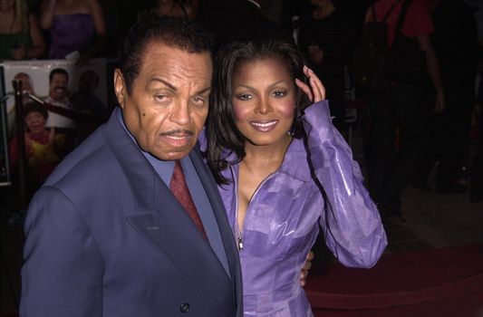 Joe Jackson and Janet Jackson at the premiere of Nutty Professor II in Universal City. 07-24-00