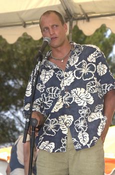 Woody Harrelson at Worldfest LA to help promote Veganism, Animal Rights and other causes. Van Nuys 07-30-00