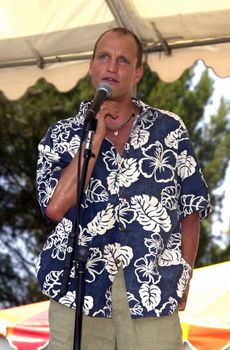 Woody Harrelson at Worldfest LA to help promote Veganism, Animal Rights and other causes. Van Nuys 07-30-00