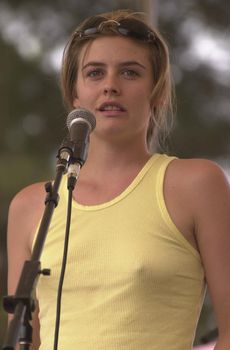 Alicia Silverstone at Worldfest LA to help promote Veganism, Animal Rights and other causes. Van Nuys 07-30-00