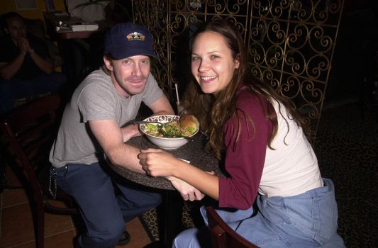 Seth Green and girlfriend Chad at the Daily Grind on Melrose to see a performance artist. 07-09-00 hang out in Hollywood to see a local performer. 07-09-00