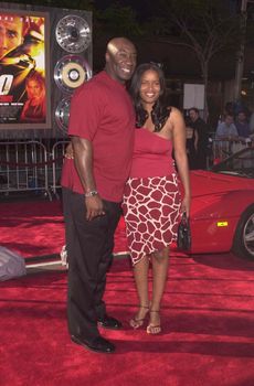 Michael Clarke Duncan and date at the premiere of Touchstone's GONE IN 60 SECONDS in Westwood, 06-05-00