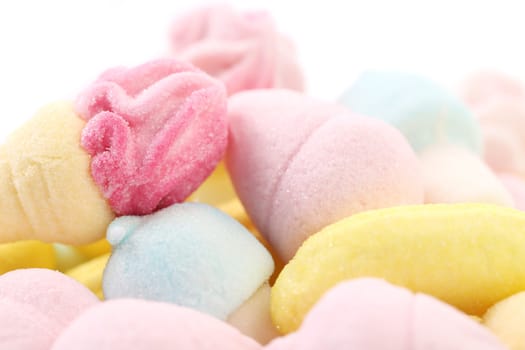 Background of marshmallows candy
