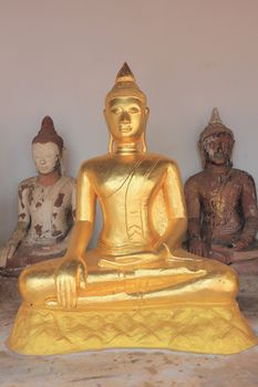 Buddha statue at Wat Phra Borommathat Chaiya, Surat Thani, Thailand