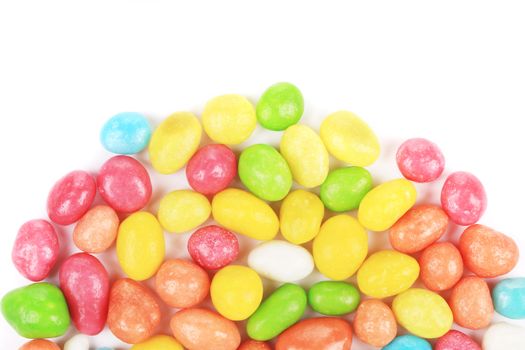 Bean in color glaze. On a white background.