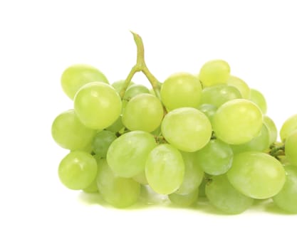 Bunch of ripe grapes. Isolated on a white background.