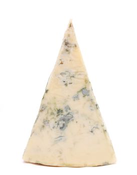 Gorgonzola soft cheese. Isolated on a white background.