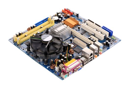 Motherboard. Isolated on a white background.