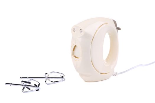 Hand electric mixer. Isolated on a white background.