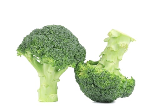 Fresh broccoli. Isolated on a white background.