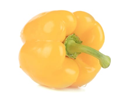 Sweet yellow pepper. Isolated on a white background.