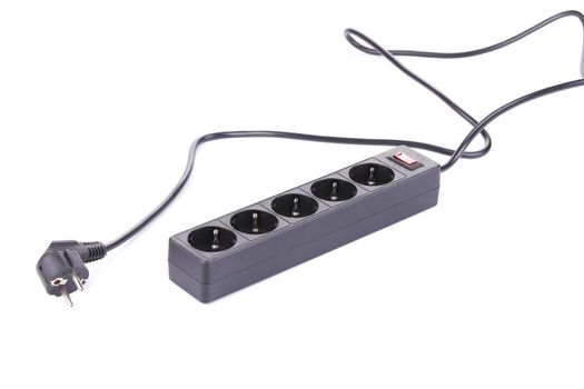 black power surge. Isolated on a white background