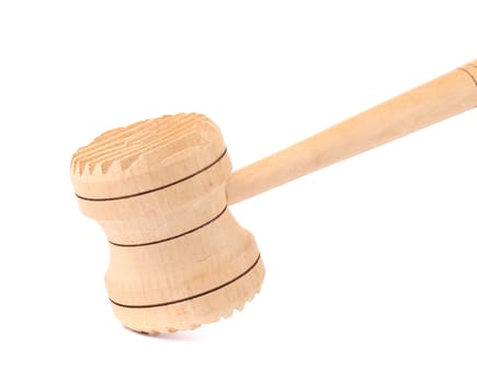 Wooden meat mallet. isolated on white background