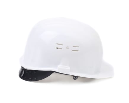 White safety helmet. Isolated on a white background.