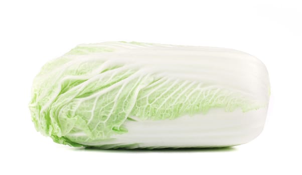 Tasty chinese cabbage. Isolated on a white background.